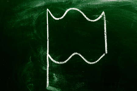flag on chalk boardの写真素材