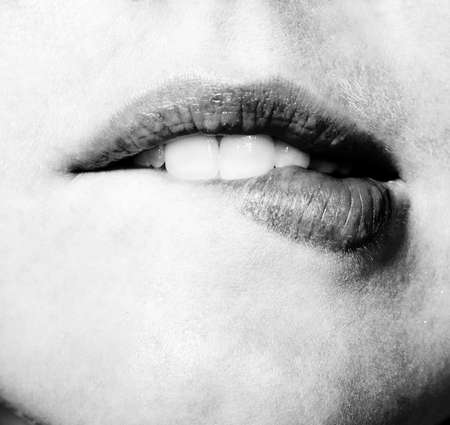 close up view of a beautiful female faceの写真素材