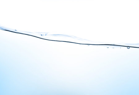 closeup of water waves isolated on white