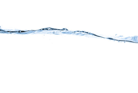 closeup of water waves isolated on white