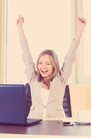 business woman in modern officeの写真素材