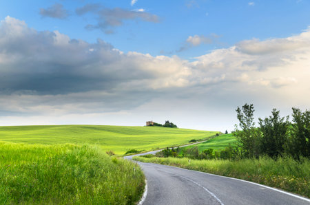 Tuscany landscape view, Toscana, Italyの写真素材