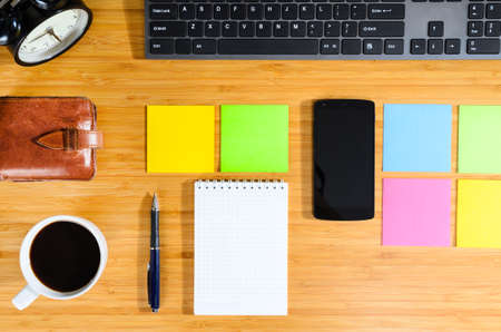 modern stylish work place, view from aboveの写真素材