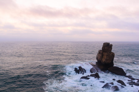 ocean coastline in Peniche, Portugal