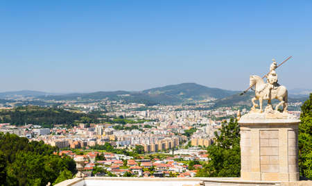 view from the top of Bom Jesus do Monte, a sanctuary in Tenoes, Braga, Portugalの写真素材