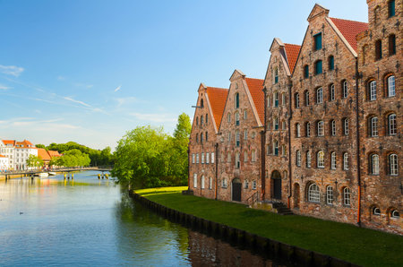 street view of Lubeck, Germanyの写真素材