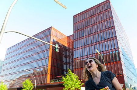 street view of Hamburg, Germanyの写真素材