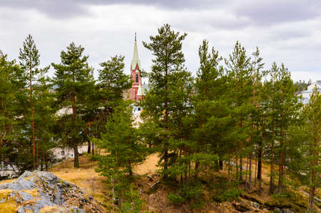 Mikkeli cathedral view, Eastern Finlandの写真素材
