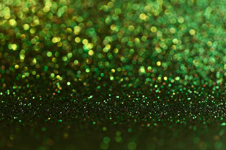 Green Christmas or New Year festive backgroundの写真素材