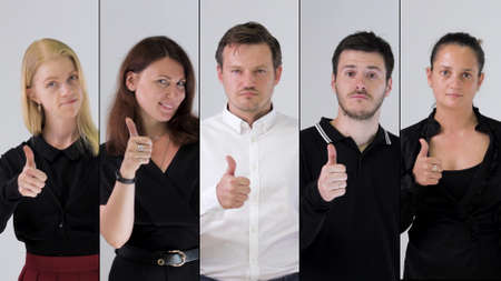 Business team likes and showing thumbs up.の写真素材