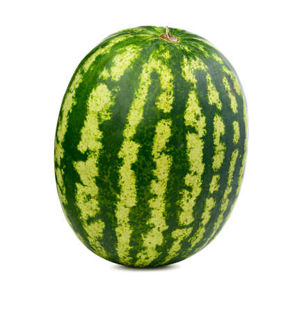 Fresh watermelon isolated. Organic water melon slice on white background.の写真素材