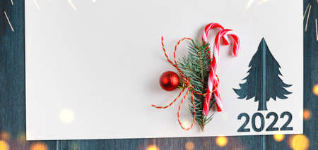 2022 christmas or new year cardの写真素材