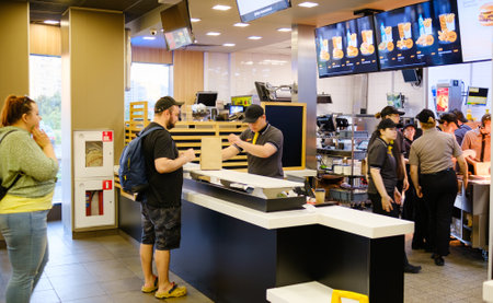 fast food restaurant Vkusno I Tochkaのeditorial素材