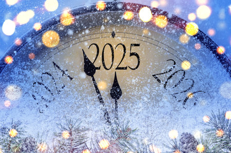 Countdown to midnight 2025の写真素材