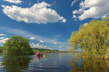 Summer Travel Kayakingの写真素材