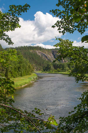 Bashkiria, White riverの写真素材