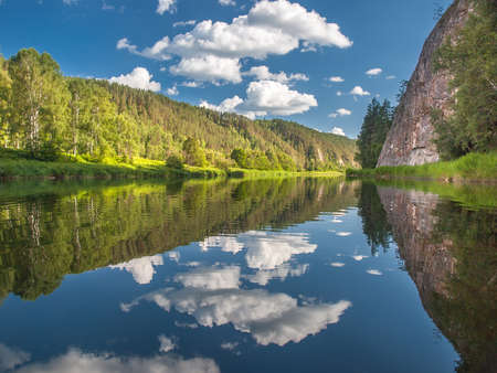 Bashkiria, White riverの写真素材