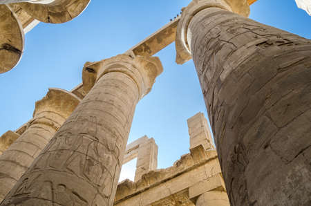 Egyptian columns. Luxor.の写真素材