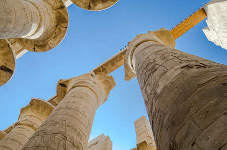 Egyptian columns. Luxor.の写真素材