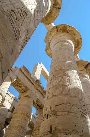 Egyptian columns. Luxor.の写真素材