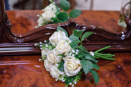 Interior design of room with beautiful flowersの写真素材