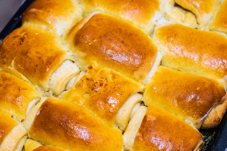 fresh buns just taken out of the oven