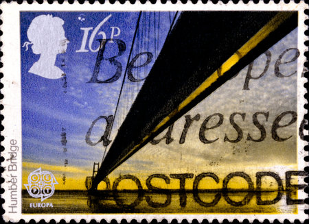 02 08 2020 Divnoe Stavropol Territory Russia postage stamp Great Britain 1983 EUROPA Stamps -...