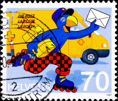 02.09.2020 Divnoe Stavropol Territory Russia Postage Stamp Switzerland 1997 Globes 20th...