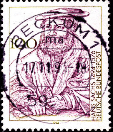 02 08 2020 Divnoe Stavropol Territory Russia postage stamp Germany 1994 The 500th Anniversary of the...