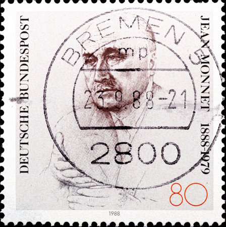 02 09 2020 Divnoe Stavropol Territory Russia postage stamp Germany 1988 The 100th Anniversary of the...