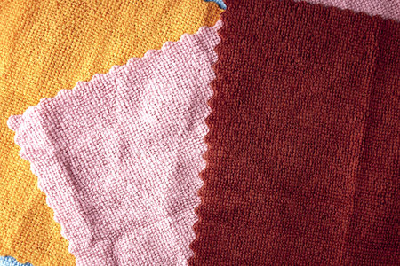 colorful background of colorful microfiber napkins screensaver backdrop. high quality photo