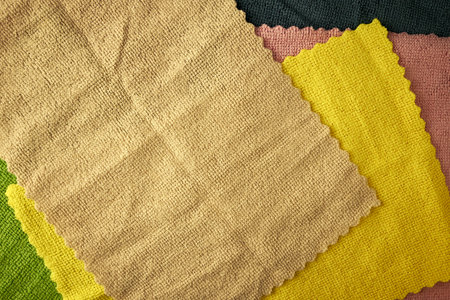 colorful background of colorful microfiber napkins screensaver backdrop. high quality photoの写真素材