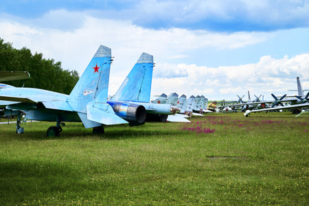 16/06/2022 Central Museum of the Air Force at the Air Force Academy, Monino, Moscow region planes on the museum's tarmac. high quality photoのeditorial素材
