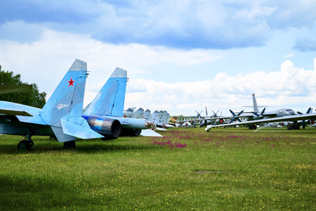 16/06/2022 Central Museum of the Air Force at the Air Force Academy, Monino, Moscow region planes on the museum's tarmac. high quality photoのeditorial素材