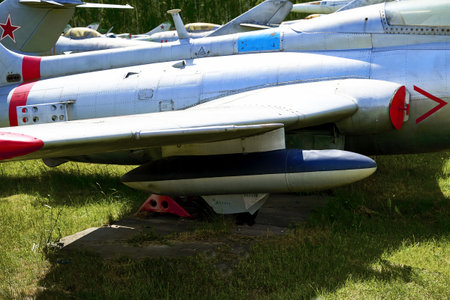 16/06/2022 Central Museum of the Air Force at the Air Force Academy, Monino, Moscow region Aero L-29 Dolphin Maya Czechoslovak training aircraft. high quality photoのeditorial素材