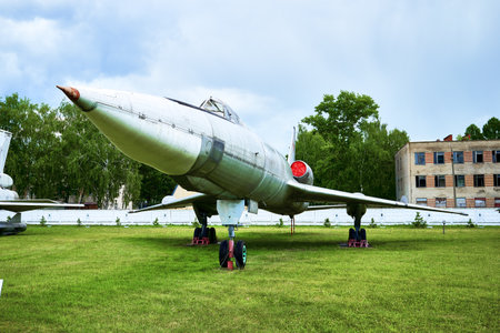 16/06/2022 Central Museum of the Air Force at the Air Force Academy, Monino, Moscow region Tu-22 Blinder is a Soviet long-range heavy supersonic aircraft designed by Tupolev Design Bureau. high quality photoのeditorial素材