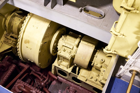 06.19.2022 Moscow Museum of the History of the Russian Navy Submarine B396 Novosibirsk Komsomolets submarine diesel engineのeditorial素材