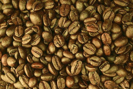 roasted coffee beans close-up background backdrop. high quality photoの写真素材