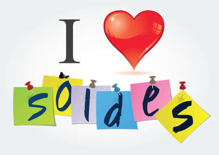 i love saleのイラスト素材