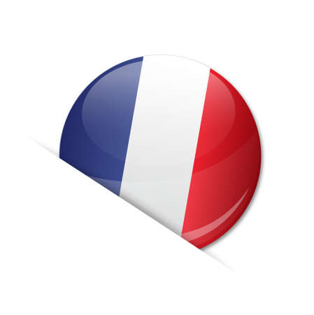 french flag, badge    product, made in franceのイラスト素材