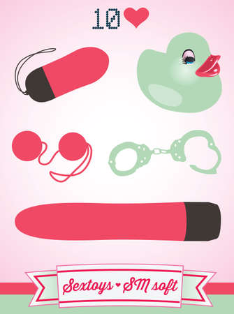 Icons set sex toysのイラスト素材