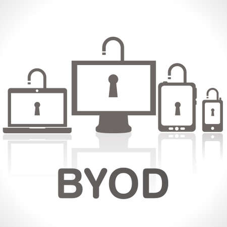 BYOD - bring your own devicesのイラスト素材