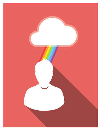 avatar and cloudのイラスト素材