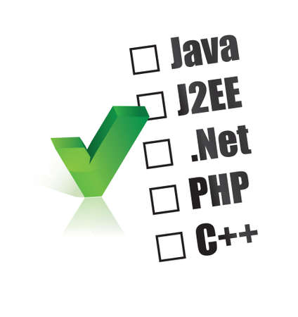java, j2ee, .net, phpのイラスト素材