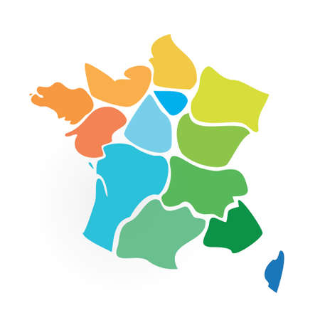 Result ? ? card and regions of Franceのイラスト素材