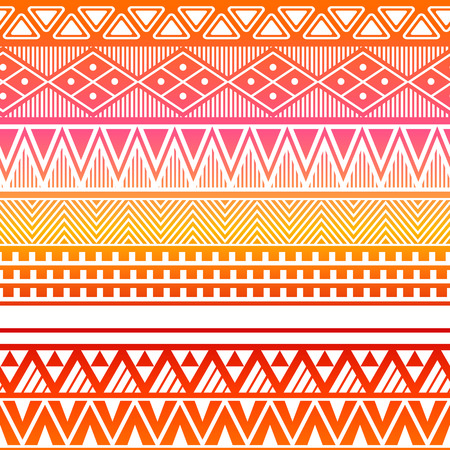 Ethnic boho tribal indian seamless pattern. Colorful pattern for textile design. Vector illustration.のイラスト素材