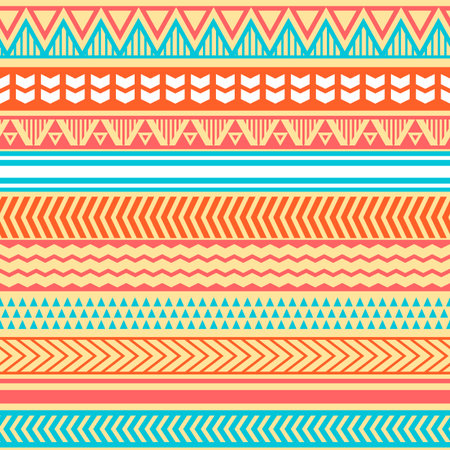 Ethnic boho tribal indian seamless pattern. Colorful pattern for textile design. Vector...