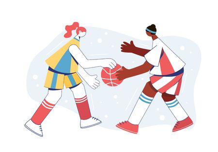 Women's basketball concept. Vector illustration.のイラスト素材