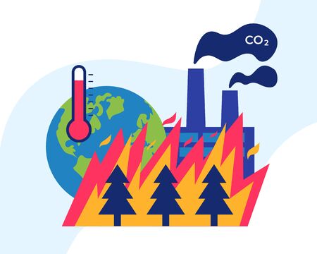 Climate change concept.のイラスト素材