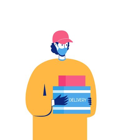 Safe delivery concept. Vector illustration.のイラスト素材